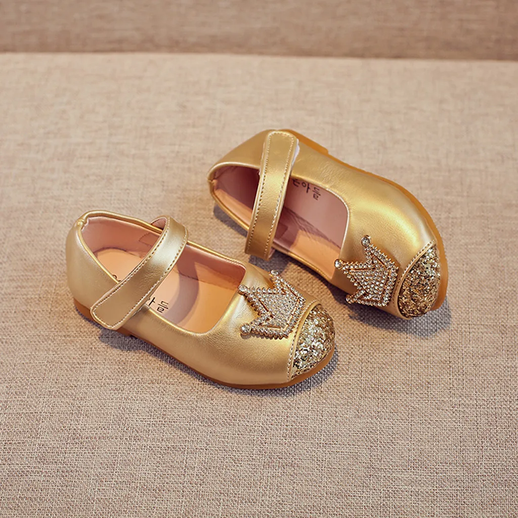 Детская обувь для маленьких девочек; обувь принцессы с украшением в виде короны и кристаллов; осенние кроссовки для девочек; обувь для детей; кроссовки для мальчиков