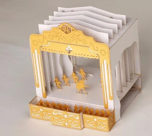 Sgbz030 Delicate Artwork 3d Diy Paper Carving Drawings Three Dimensional Ballet Theater Handmade To Do Card Contain Instructions Paper Cutter Paper Spraypaper Process Aliexpress