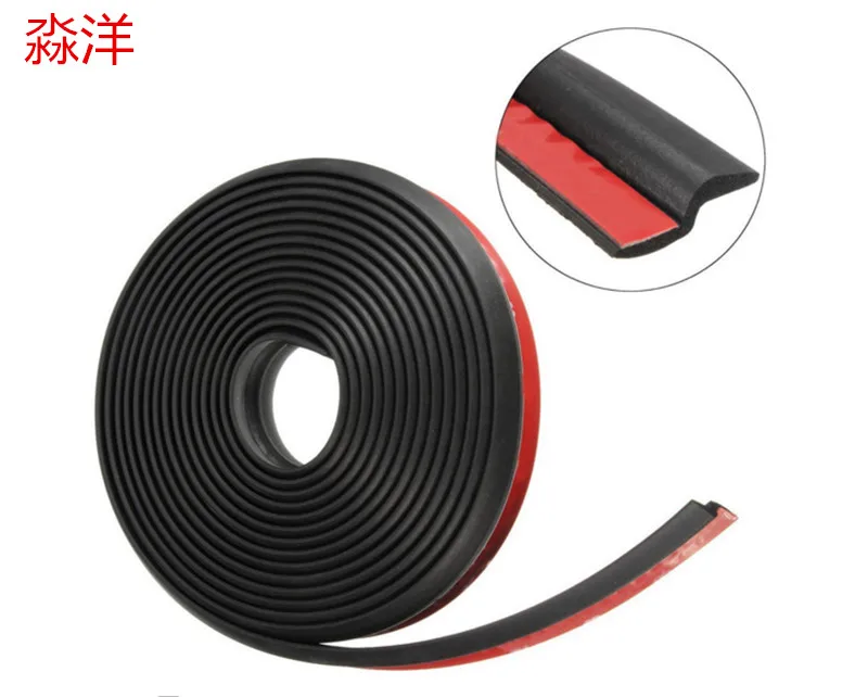 Z Type Car Door 3M Glue Soundproof Rubber Seal Strip Sound Insulation A