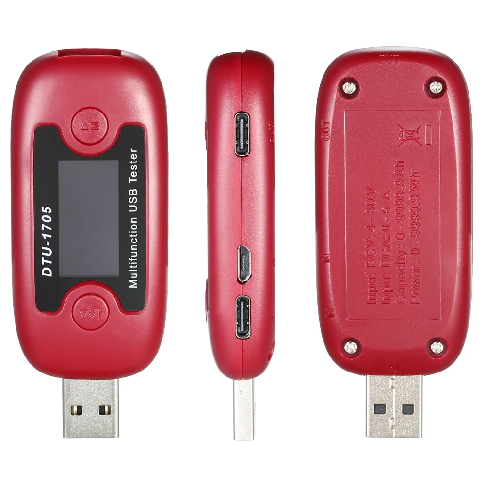 Multi-functional USB Tester Voltmeter Voltage Current Ammeter Power Meter LCD display Compatible with Phone Computer Power bank