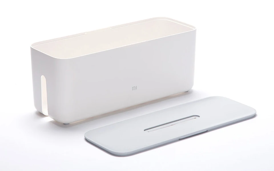 Xiaomi Power Cable Collector Cable Storage Box Cord Organizer ABS Storage Box Detachable Cover Simple and Stylish Design White (1) 