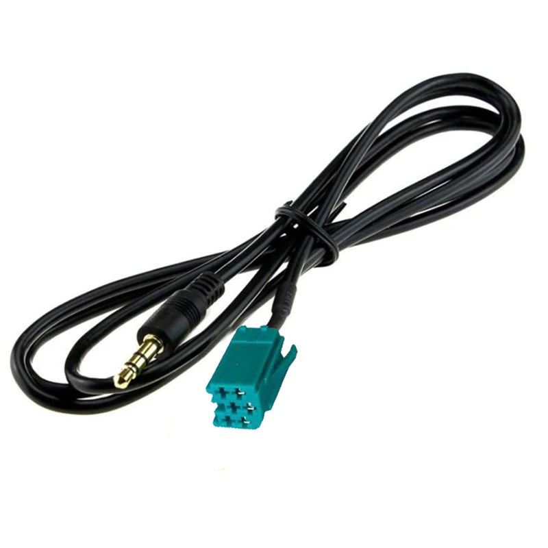1m Auto Car Audio Cable 6 Pin 3.5mm Plug AUX CD Stereo Audio Line Input