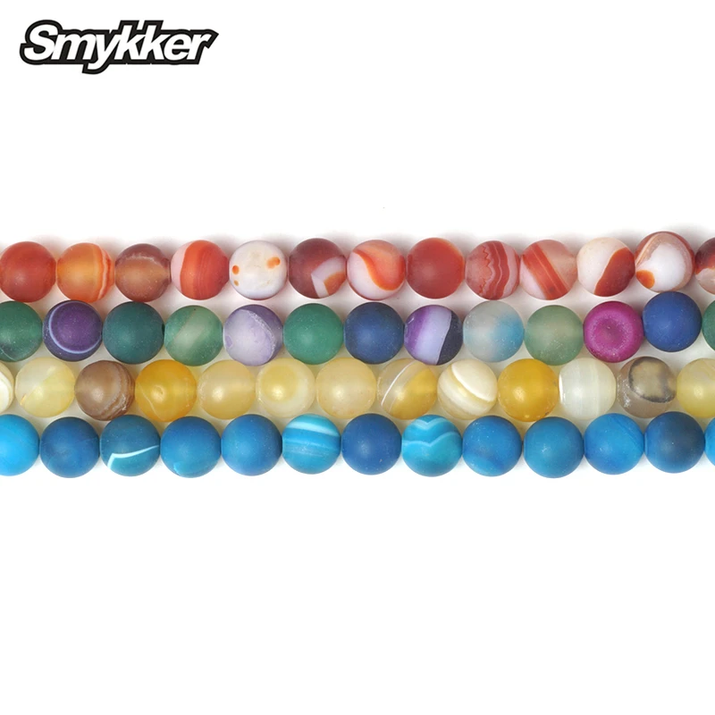 

Natural Stripe Agate Stone Beads Dull Polish Carnelian Bead Matte Line Agate Onyx Wrapping Wire Sardonyx 8mm for Rosary Making