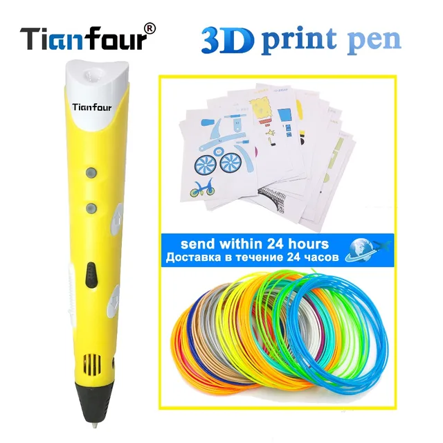 Special Offers Tianfour 3d pen 3d Printer pen 3d drawing pen 50m/100m 1.75mm ABS Filament the Best Christmas/birthday gifts for kids toys