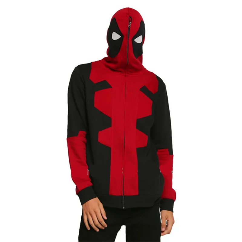 Куртка с капюшоном для косплея Deadpool хлопковая классическая мужская и женская