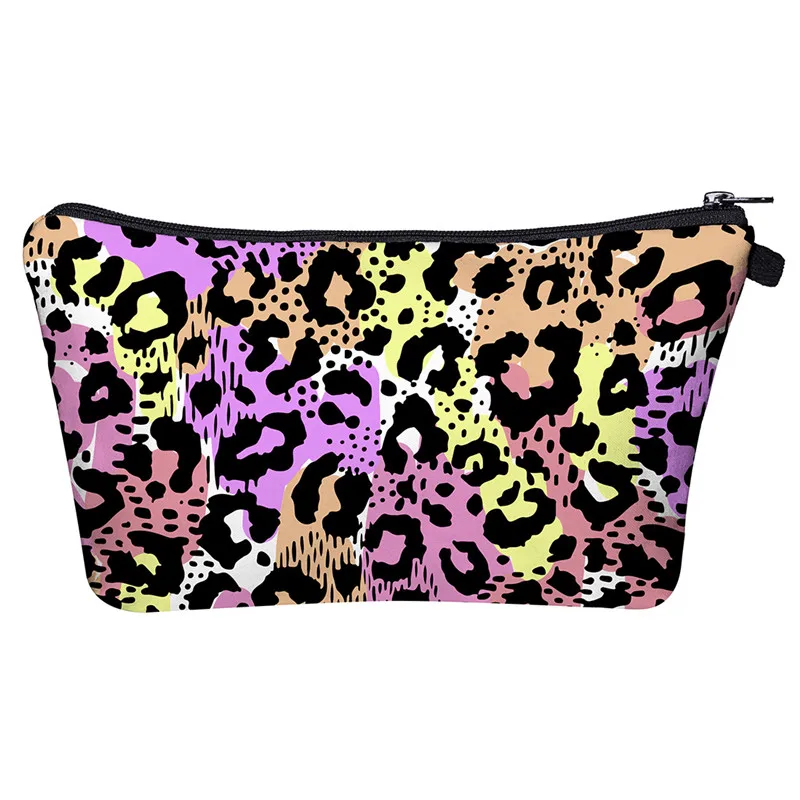 

Leopard Cosmetic Bag Waterproof Printing Portable Toiletry Bag Men Customize Style For Travel