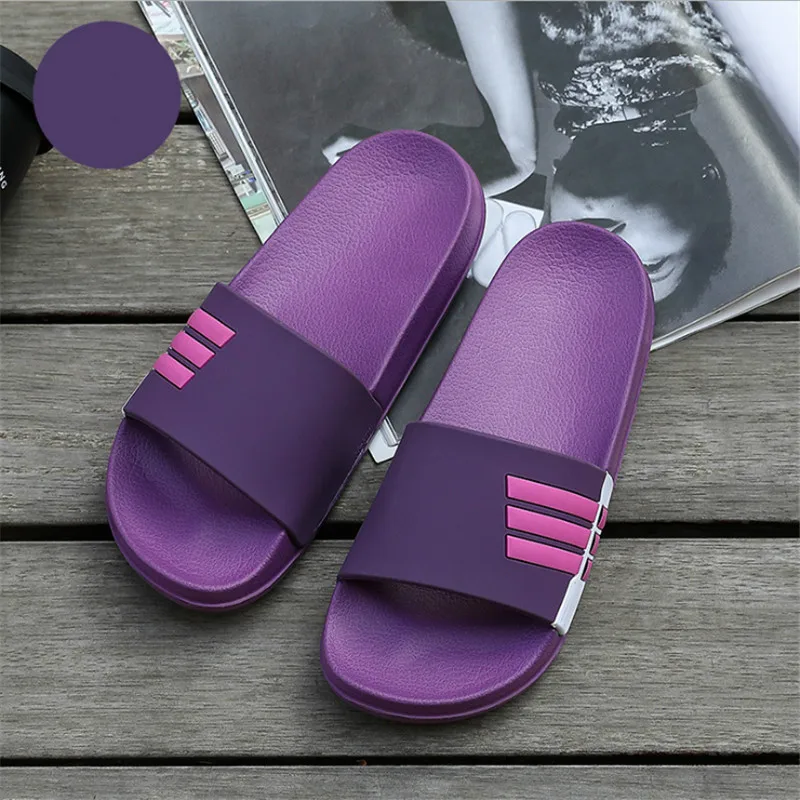 Вьетнамки; мужские шлепанцы; летние пляжные мужские шлепанцы; спортивная обувь для улицы; женская мягкая домашняя обувь для влюбленных пар; мужская домашняя обувь; zapatos hombre - Цвет: Фиолетовый