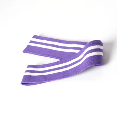 2 шт. 3,5*78 см хлопчатобумажная полосатая трикотажная ребристая обрезная ткань для куртки пояс манжеты воротник - Цвет: purple