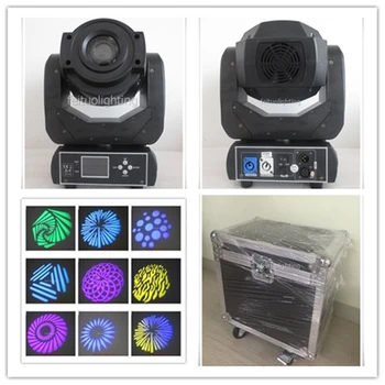 

6 x Lot Flycase Lyre Led Spot Moving Head 90w Led Disco Light Auto Run Lumiere Gobo Pattern Stage Light For Dj Party Event Show