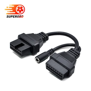 

Hot Selling OBD II cable for Mitsubishi 12 Pin To 16 Pin obd2 OBD2 Extension Diagnostic Tool Adapter Connector Cable Free Ship