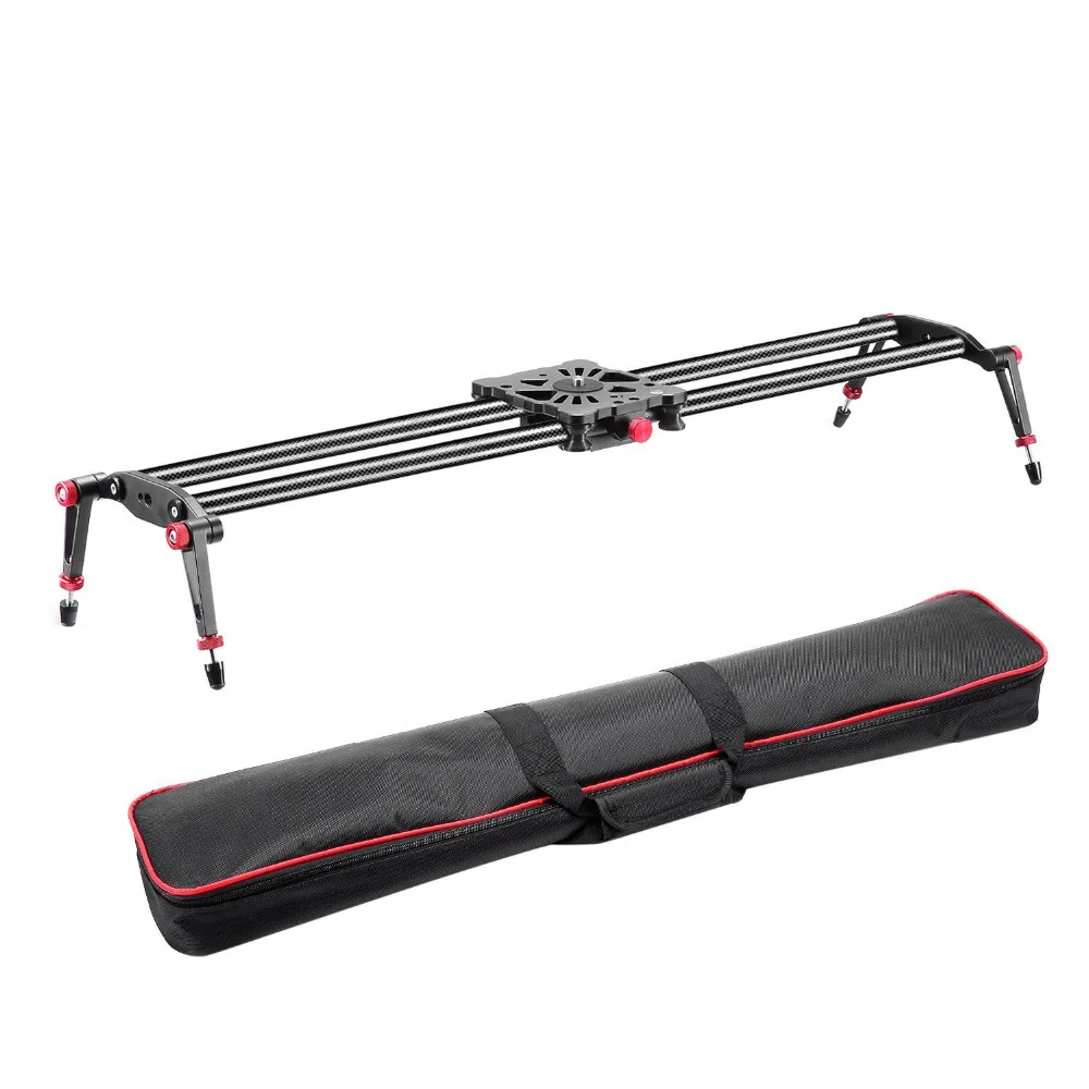  Neewer Carbon Fiber Camera Track Dolly Slider Rail System with 17.5lbs/8kg Load Capacity for Stabil