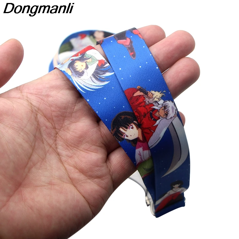 P3671 Dongmanli аниме брелок для ключей Inuyasha Lanyards держатель удостоверения личности ID карта Пропуск Тренажерный зал мобильный телефон USB бейдж держатель ключевой ремень