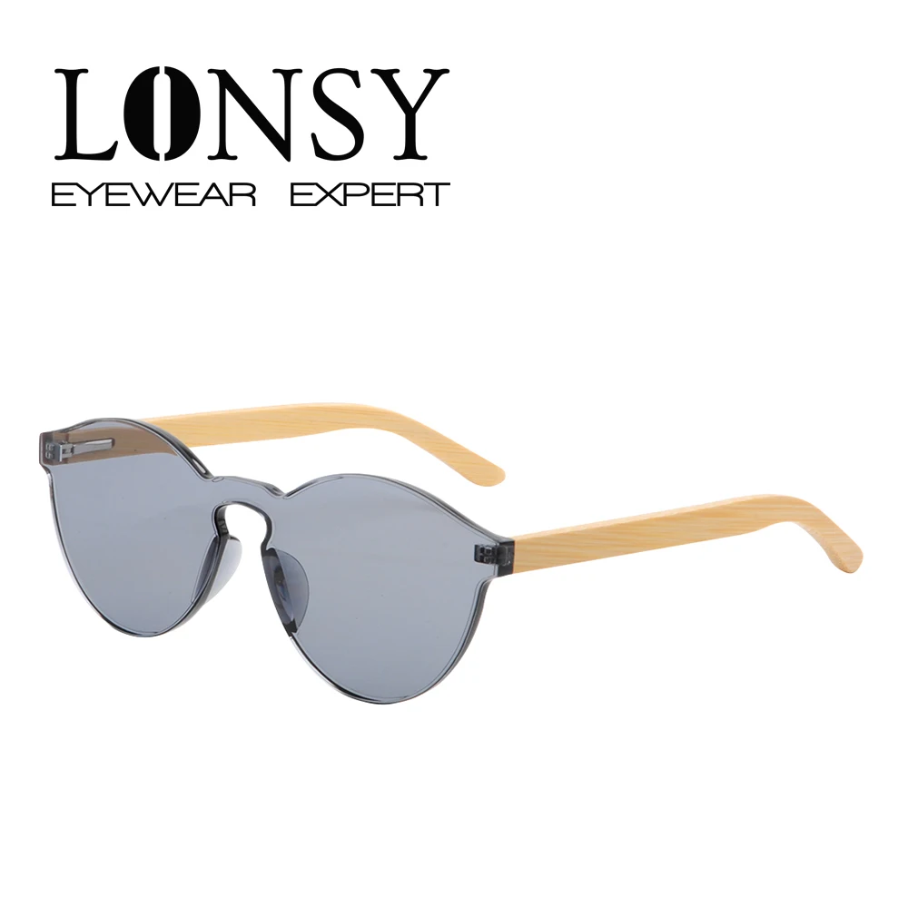 

LONSY Summer Style Handmade Yellow Color Bamboo Sunglasses LS5121