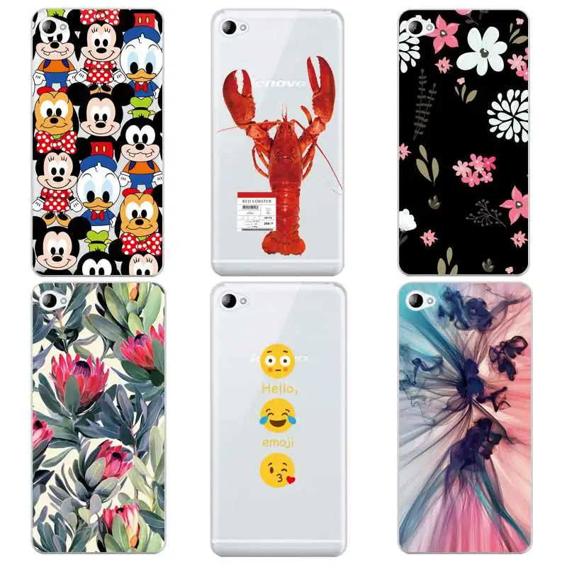 Lobster Soft Clear TPU Phone Case For Lenovo S60 S90 A2010 A1000 A5000 A7000 K4 K5note Flora Flower Micky Cover Free Shipping | Мобильные