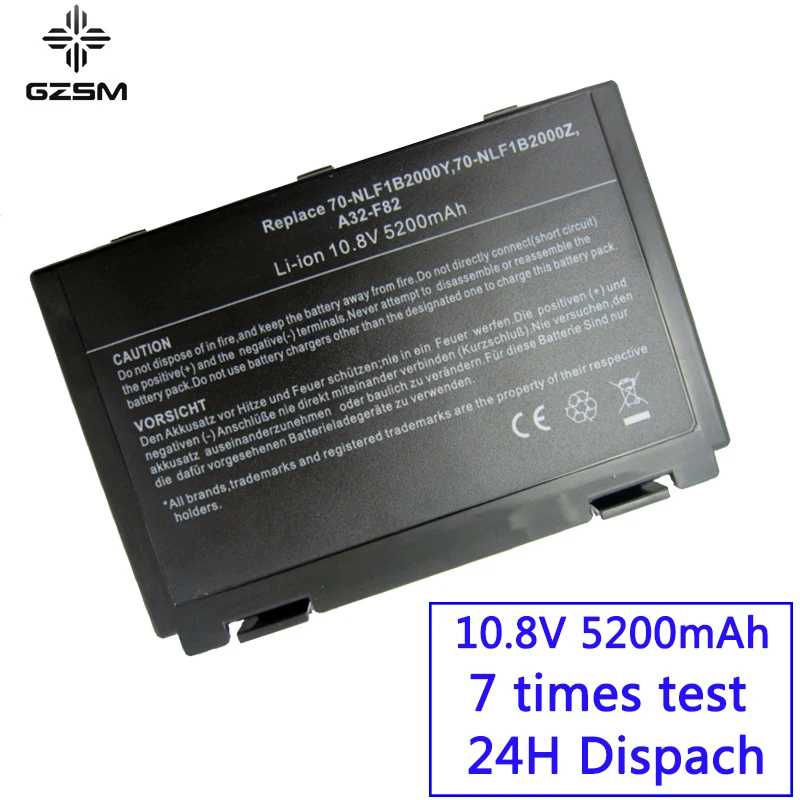 Продажа GZSM ноутбук батарея F82 для Asus k50ij k50ab батарея для ноутбука k40in k50in F52 K40 K50 A32 F52 A32 F82 X70 X87 X8A X8S батарея