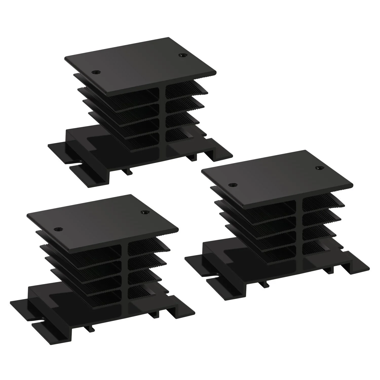 

Solid State Relay Heat Sink,3PCS Aluminum Heatsink PID Temperature Controller Heat Sink for Solid State Relay and SSR Radiator
