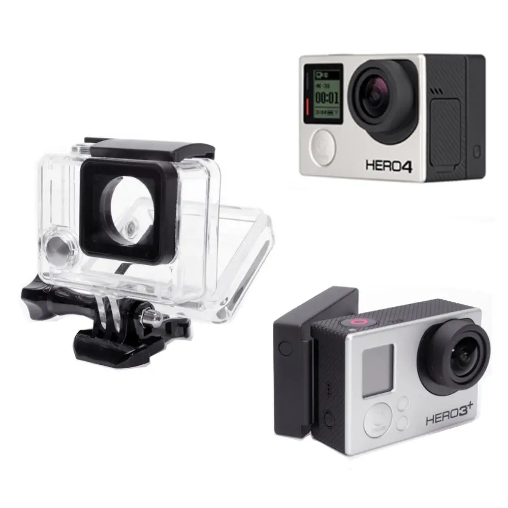 Для GoPro BacPac ЖК-дисплей монитор для Gopro Hero 3+ 4 Bacpac ЖК-экран+ чехол на заднюю дверь водонепроницаемый корпус крышка аксессуары