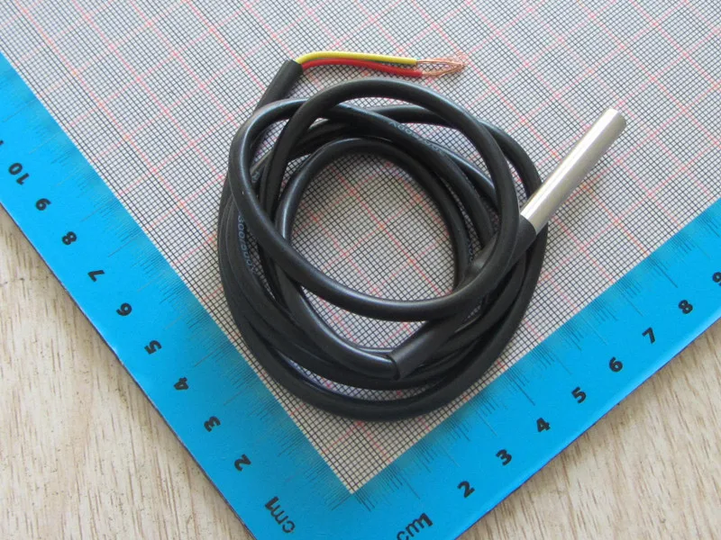 

2PCS Waterproof DS18b20 temperature sensor ds18b20 temperature sensor Stainless steel package DALLAS 18B20 -100cm wire