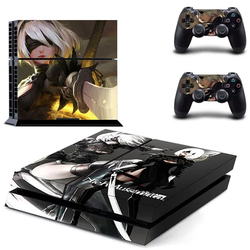 Игра NieR Automata PS4 кожи наклейка для sony playstation 4 консоли и 2 контроллеров PS4 кожи Стикеры винил - Цвет: GYTM0984