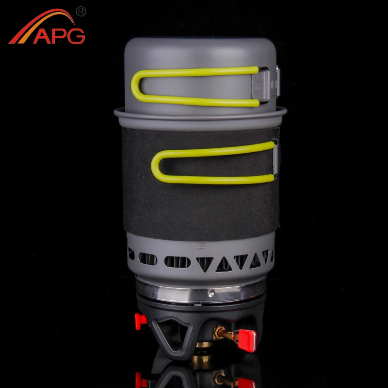 APG Outdoor Cooking Bowl Pot Combination System Camping Cookware Backpacking Travel Set Gas Stove Camping Equipment Oven