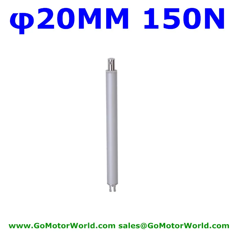 Новый Dia20mm 400 мм ход 12В 24В макс 150N 15кг 10мм/сек. скорость трубчатый линейный