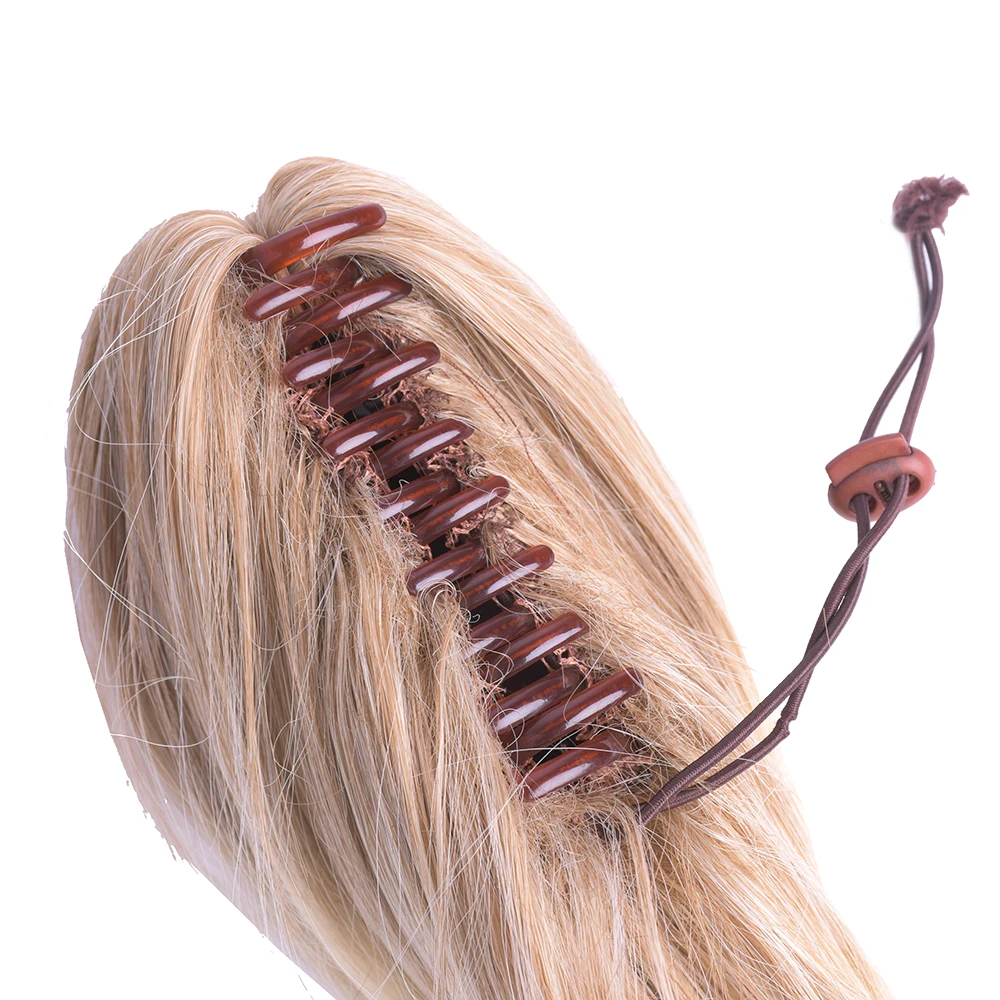 Delice Girls Short Straight Ponytail Clip In Ombre Claw Little Ponytails Heat Resistance Synthetic Hair Extensions