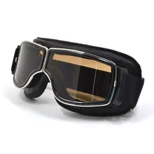 BJMOTO 2017 Vintage Universale Pieghevole Silver Frame Occhiali di Protezione Del Motociclo Occhiali Casco Occhiali Moto Occhiali Da Sole