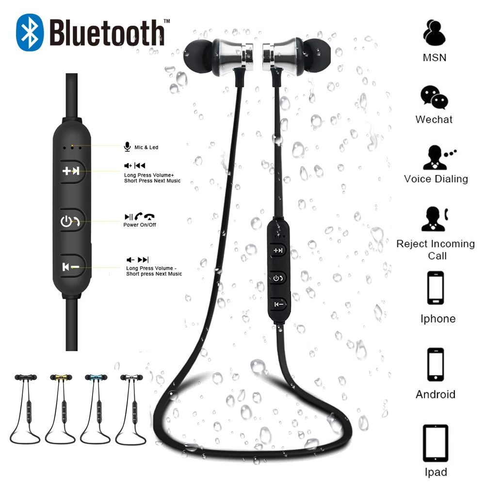 

Teamyo Wireless Bluetooth Earphone sports Headphones Sport headset X-11 sweatproof earbuds with mic For Phone iPhone Xiaomi