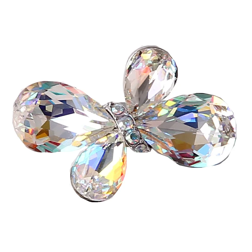 Брошь бабочка из сплава с кристаллами|scarf buckle|brooch fashionfashion brooch |