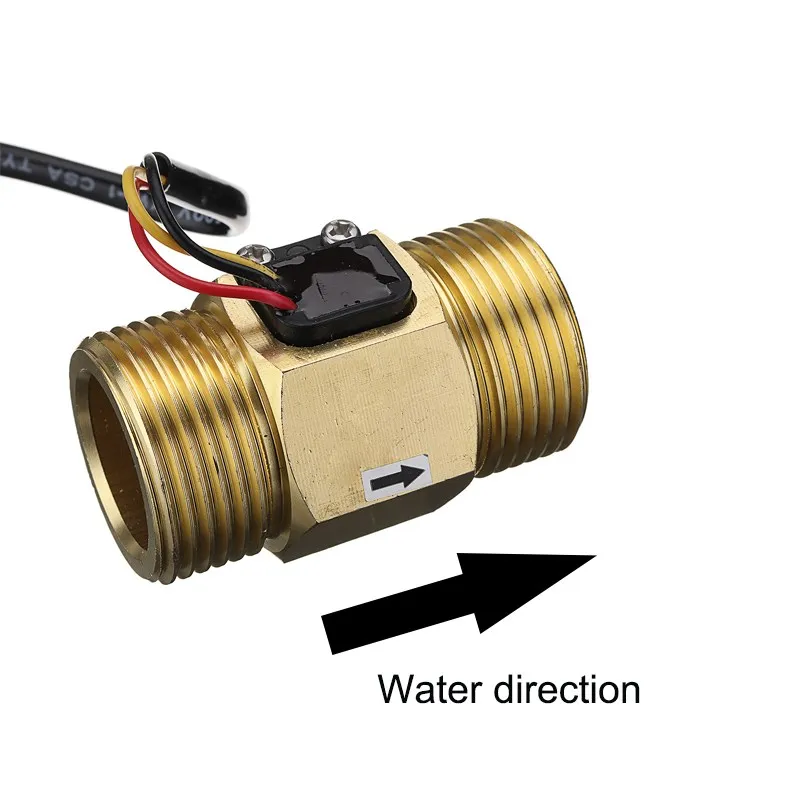 Лучшая цена DC5V G" DN25 медь датчик расхода воды Холла импульсный выход 4~ 45L/мин реле расхода жидкости высокое качество