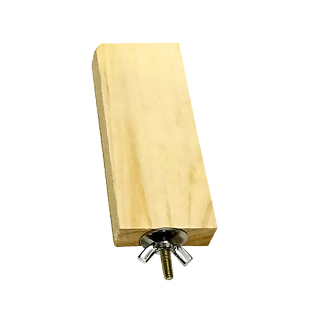 Деревянная подставка платформа, игрушка в виде лапы шлифовальные чистый клетка аксессуары для попугай хомяк HG99 - Цвет: 4x9.5cm