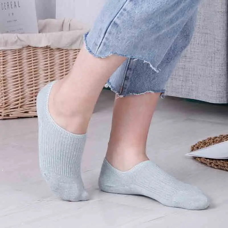 

Cotton Women Sock Slipper Solid Invisible Socks for Women Summer Breathable Soft Short Socks Calcetines Mujer 5pairs/lot