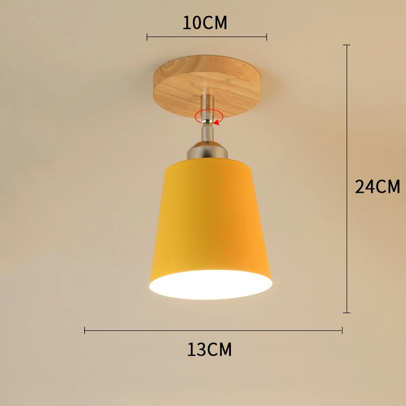 06 no bulb Современные светодиодные потолочные светильники деревянный потолочный светильник вращающаяся нордическая лампа промышленная Plafonnier Led для кухни столовой гостиной E27 - Цвет корпуса: 06 no bulb