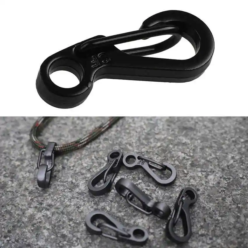 3 Moschettoni Tattici In Nylon Con Portachiavi - Gancio Multiuso Per Outdoor, Campeggio, Escursionismo - Foto 7