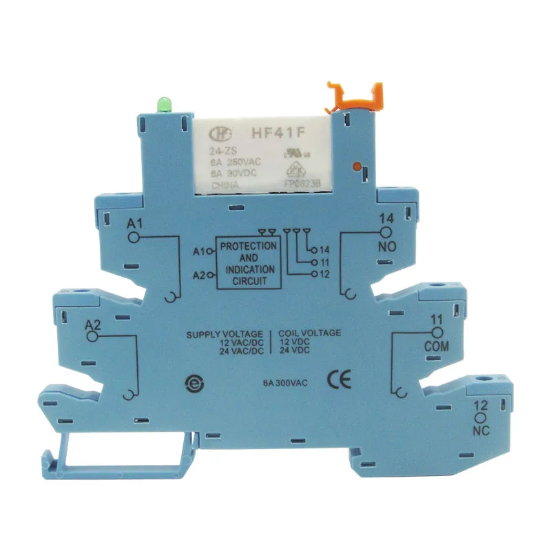 

10sheet 0Ultra-thin Relay Module HF41F-024-ZS 41F-1Z-C2-1 24V PLC-RSC
