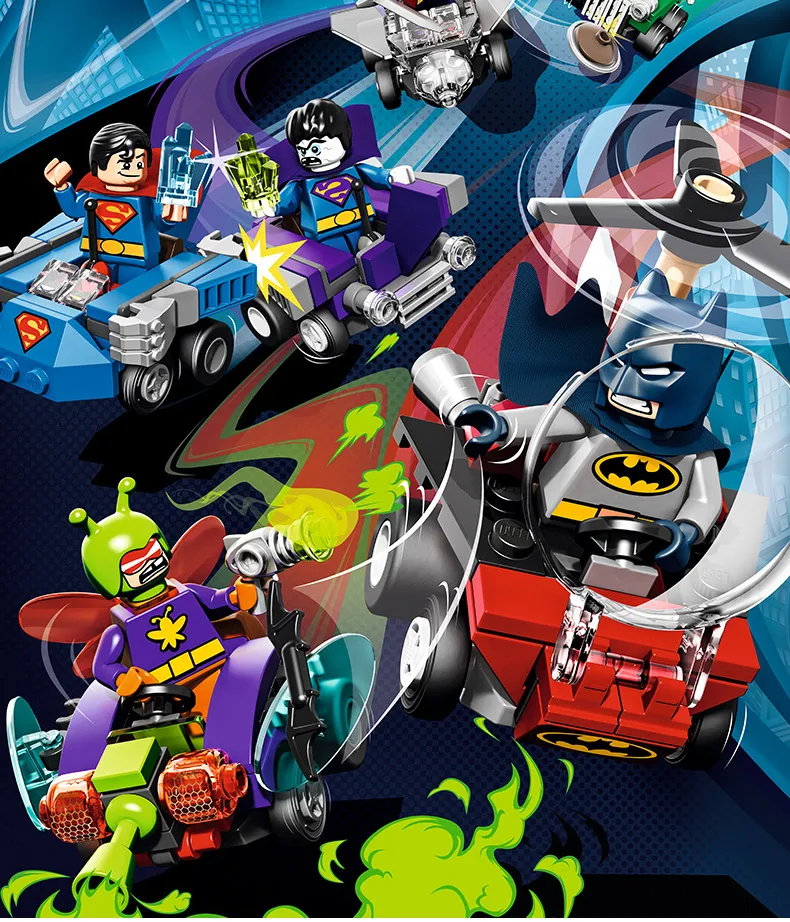 

Compatible With Legoings 76068 76069 76070 DC Super Hero Mighty Micros Bizarro Moth Doomsday Building Block Bricks Batman