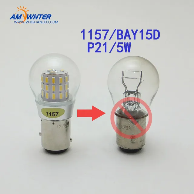 P21/5W Car Styling Dual Light Function LED Bulb Rear Tail Brake Stop