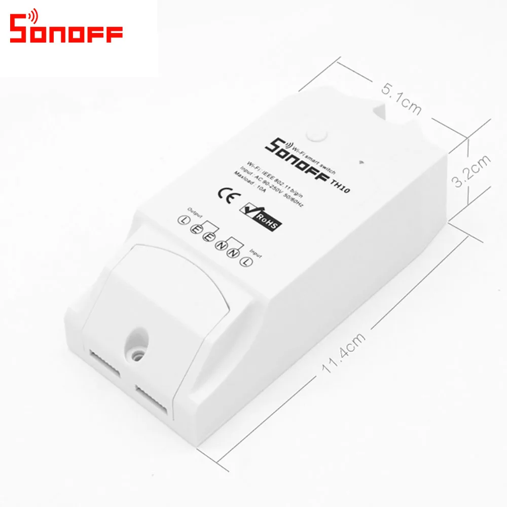 Itead 3 шт. Sonoff TH10 Wifi умный дистанционный переключатель управления Поддержка датчика контроля температуры и влажности работает с Alexa IFTTT