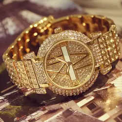 2019 роскошные женские часы с бриллиантами модные нержавеющая сталь браслет наручные часы для женщин дизайн кварцевые часы relogio feminino
