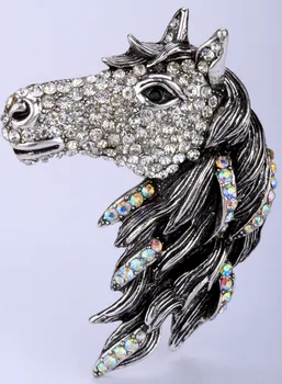 

Horse stretch ring for women antique gold silver color animal jewelry gifts W crystal wholesale dropshipping