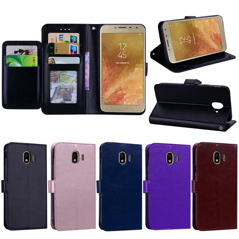 

Magnet Flip Leather Cases on For Samsung Galaxy A9S A7 A8 2018 A6 Plus J4 J6 Plus J8 2018 Phone Case cover Wallet card holder