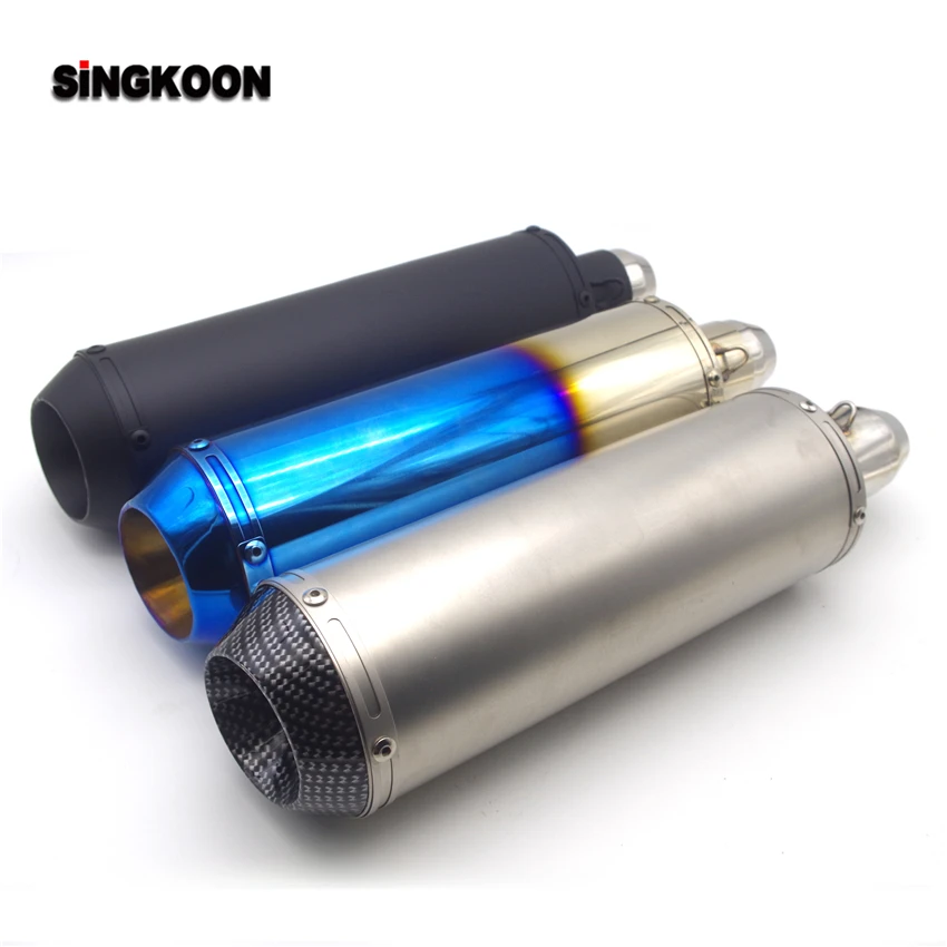 

2019 The Newest 51mm Universal motorcycle exhaust muffler Pipe escape moto FOR benelli 600 transalp 650 v strom honda x4 z900rs