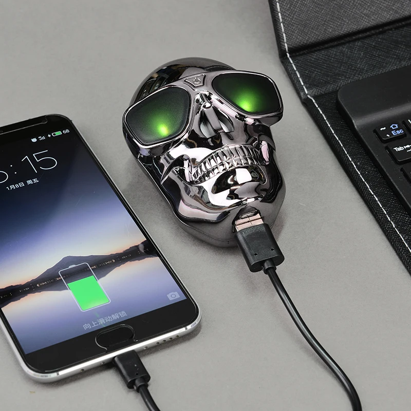 Cool New Universal 8000mah Skull Power Bank Mobile Charger External Battery Pack Fast Charger For Iphone Samsung Smartphone Gift Charger Notebook Charger Boardcharger Lead Acid Battery Aliexpress