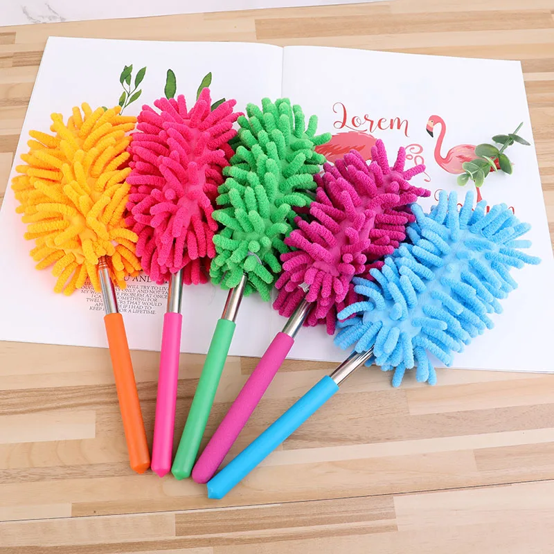 1 Piece Chenille Retractable Microfiber Metal Handle Dust Cleaner Window Cleaner For Home Car Household Items Cleaning Tool 1 Piece Chenille Retractable Microfiber Metal Handle Dust Cleaner Window Cleaner For Home Car Household Items Cleaning Tool