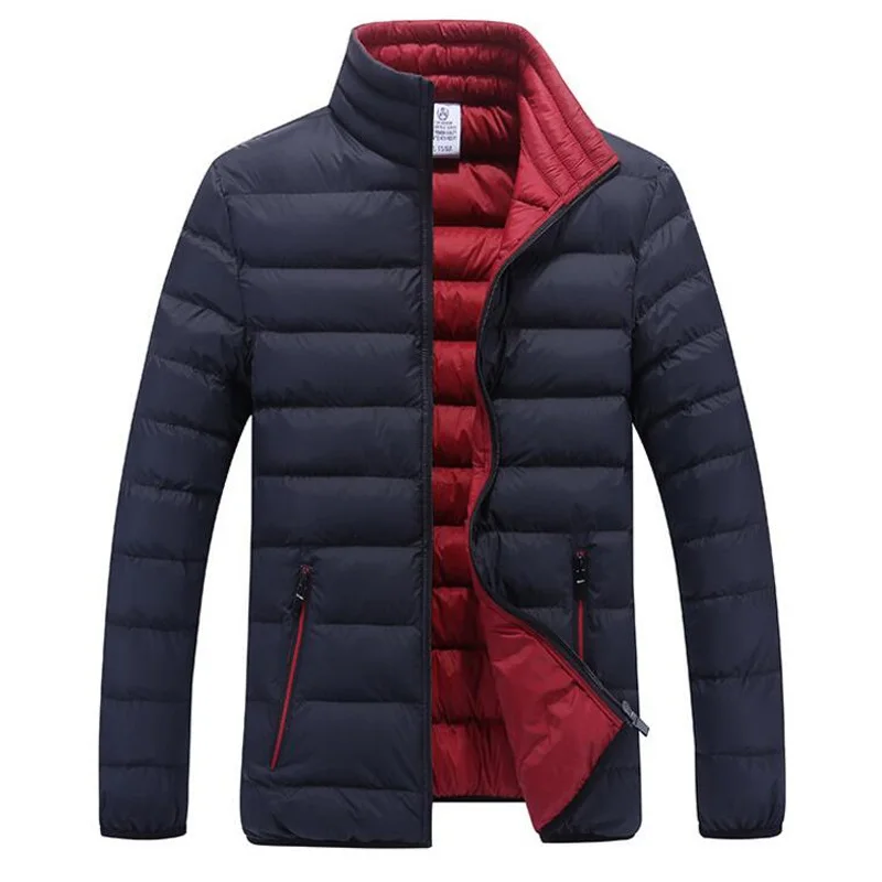 Autumn Winter Jackets And Coats Lightweight Thin Warm Parka Men
