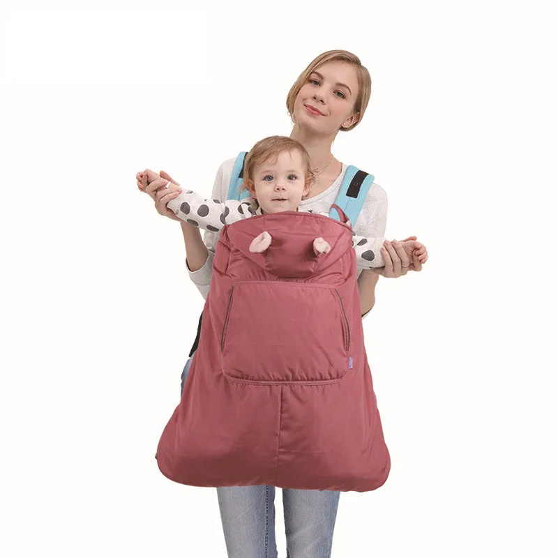 Baby Carrier Cloak Warm Cape Stroller Pram Cover Wind Rain Snow Proof with Velvet Lining Blanket Outdoor Necessary Autumn Winter