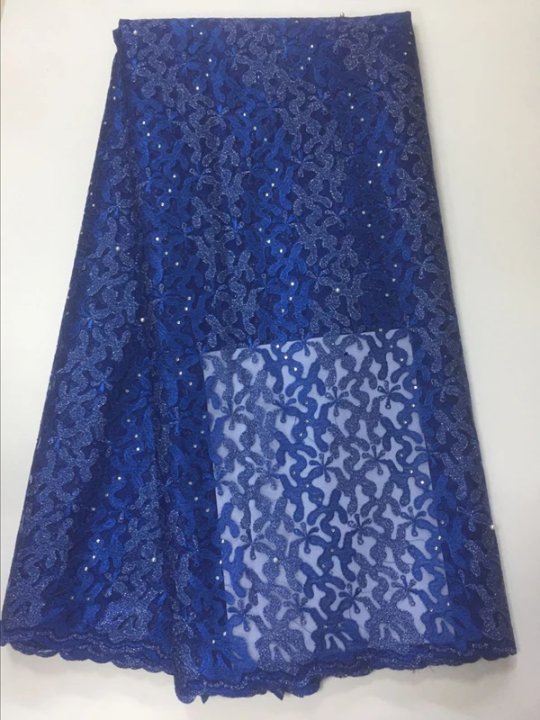 

Bridal Nigerian Wedding Net Lace Fabric Fashion African Lace Fabric Embroidered French Tulle Lace Fabric 5Yards