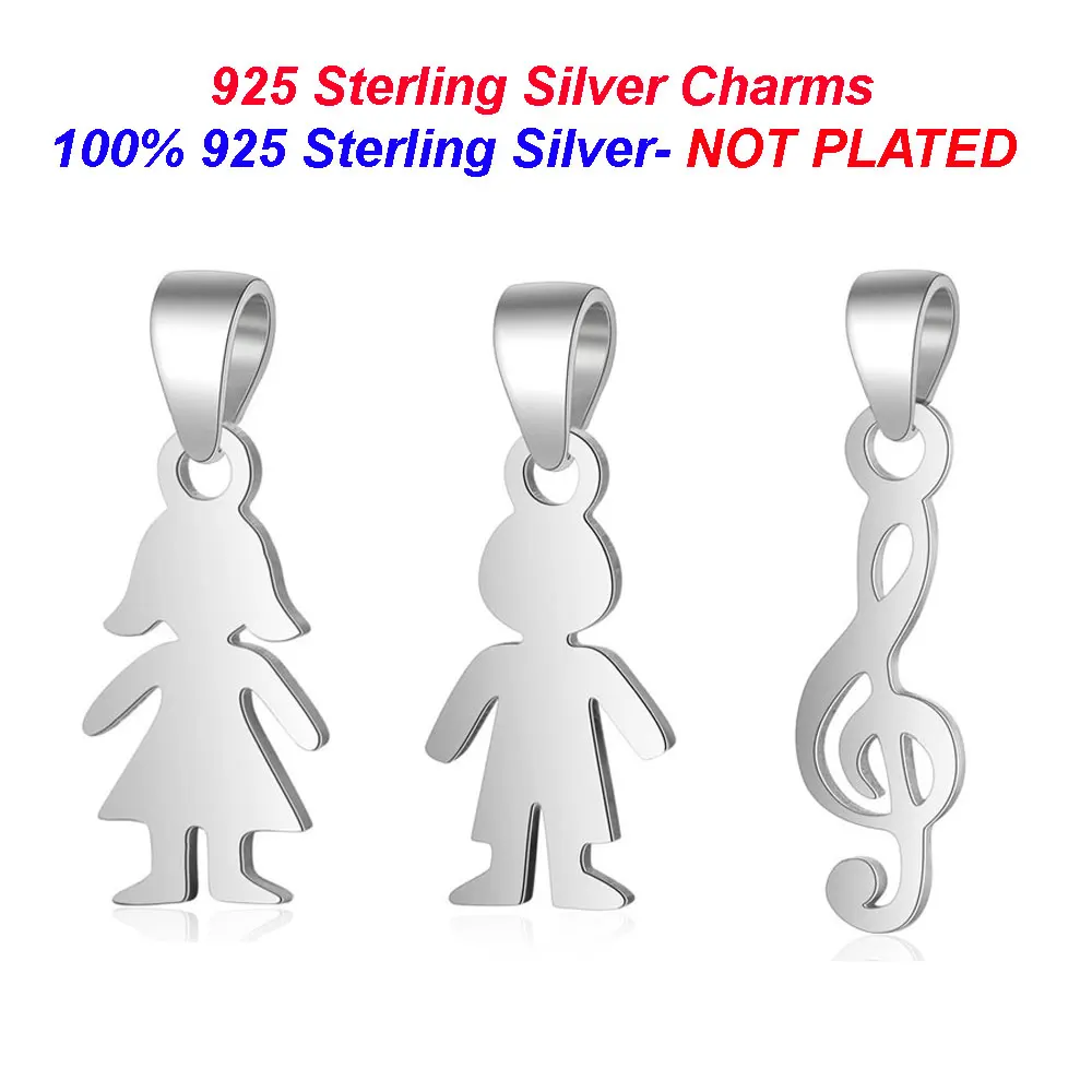 925 пробы, серебряный шарм для маленькой девочки, Vnistar Boy, Очаровательные Подвески с музыкальной нотой, серебряные женские ювелирные изделия, кулон