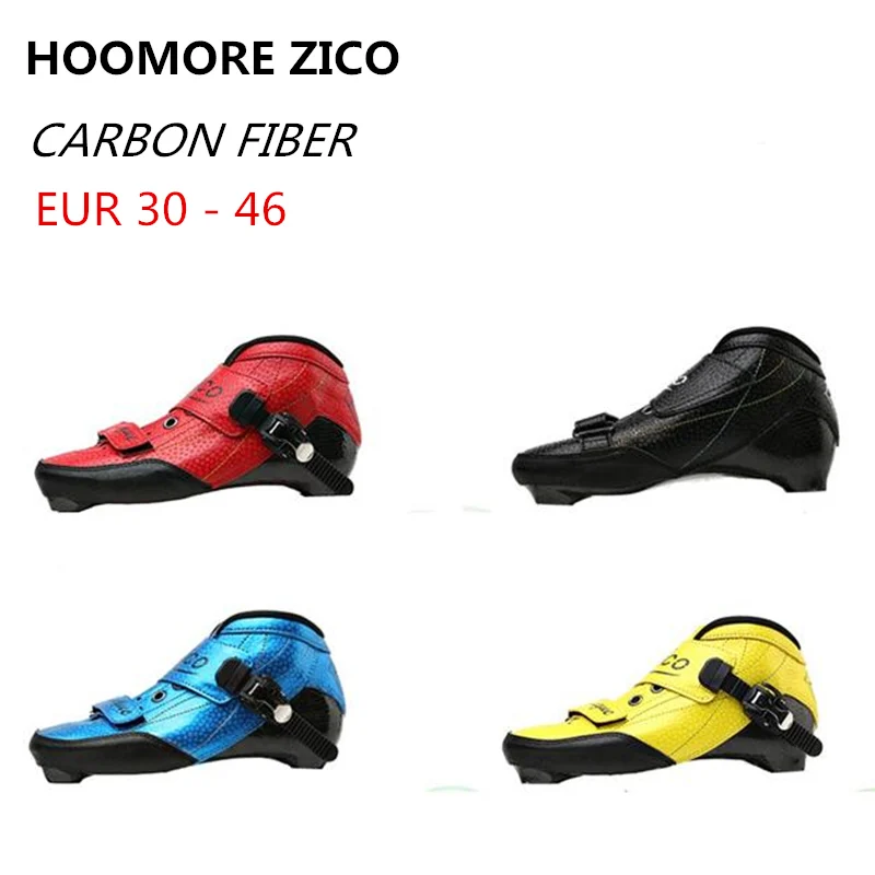 

Inline Speed Skates Boot EUR 30 to 48 Carbon Fiber 165mm 195mm Mounting Distance Black Red Blue Advanced Racing Upper Shoes