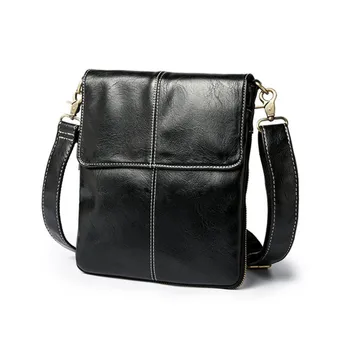 

Messenger Bag Shoulder bag Leather Small Male Casual Cross Body Bags For Men Black Solid Leather Handbag Men DSLQ47